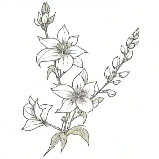 Larkspur Flower Line