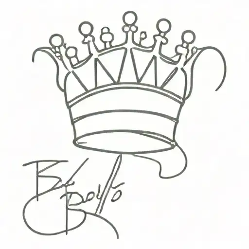 Crown And Text 'Bad Boys' Basquiat Style