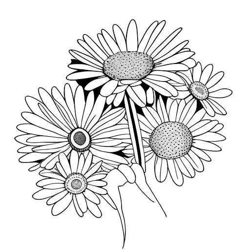 Daisy Flower With Paw Prints