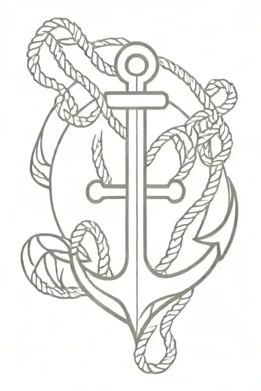 Tribal Anchor With Rope