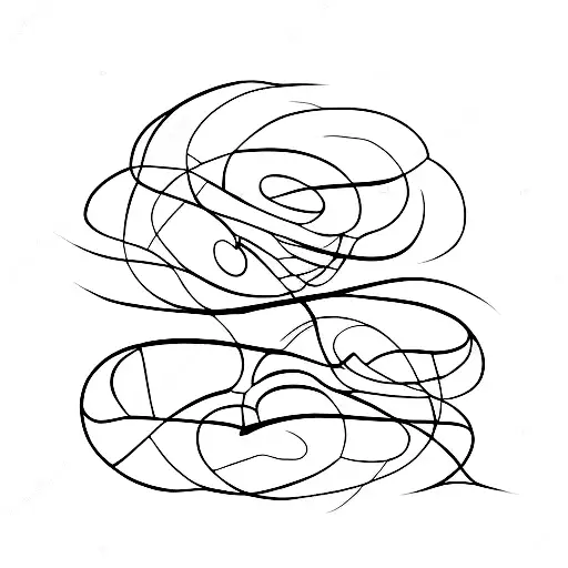 Minimalist Represetantoon Of A Timeline And Death In A Single Line