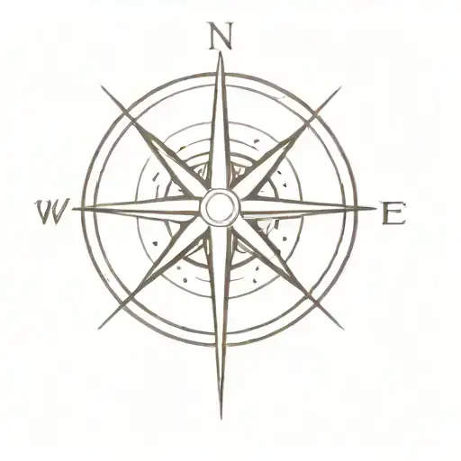 A Minimalist Design Of A Compass Symbolizing Trust And Guidance In Investing