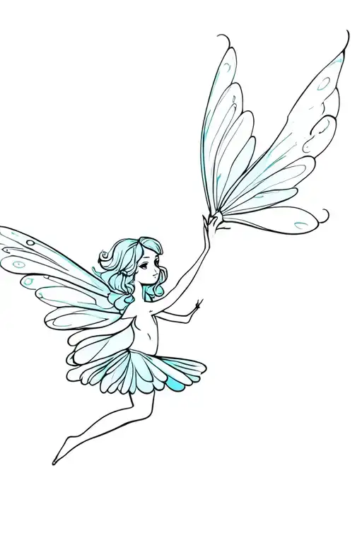 Silvermist Fairy Cartoon Character Flying