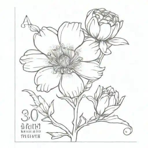 Postage Stamp With August Birth Flower And 31 Cent Cost