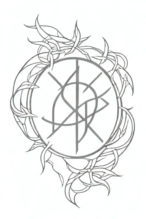 Make Me A Simple Tatto Idea For The Viking Rune That Represents The Sun On Forearm