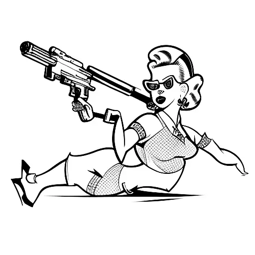 Betty Draper With Gun