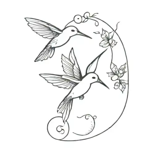 Infinity Humming Bird And Fish