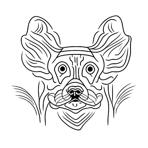 Dainty Dog Outline