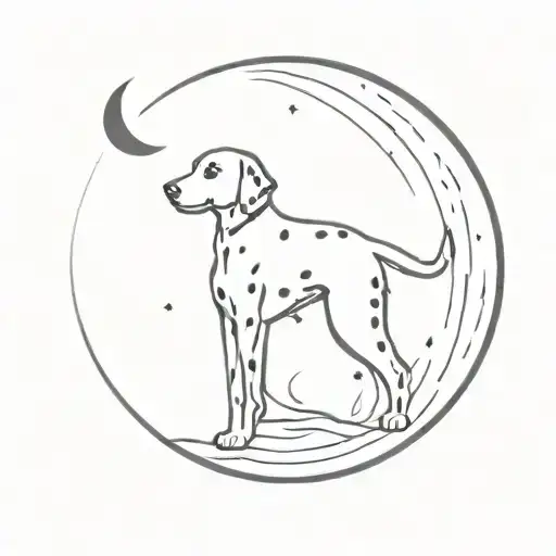 Your Dalmatian Moon Sit