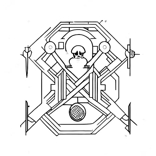 Single Line Death Aging Space Iconography Architectural