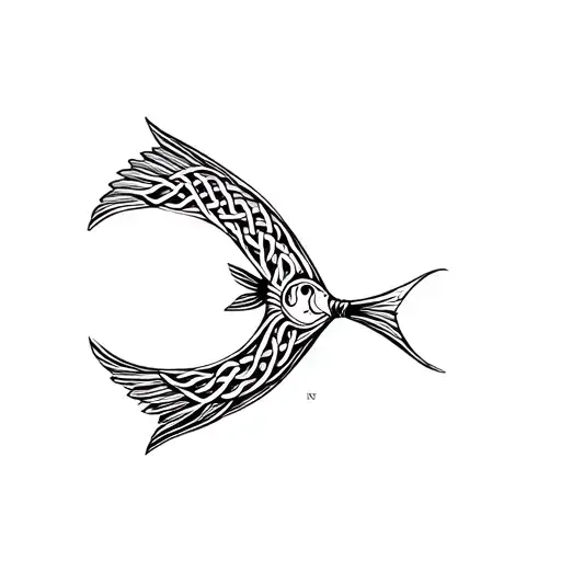California Flyingfish Whose Scales Are Celtic Knots