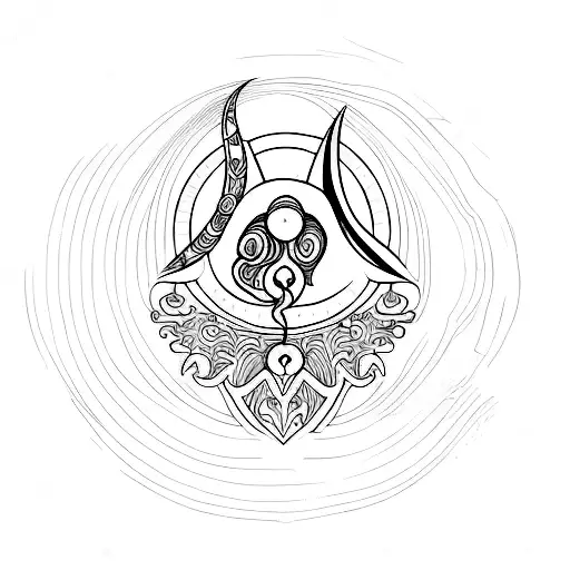 Design A Tattoo That Has Both A Luna Moon And Ace Symbol