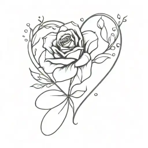 Floral Inside Love Heart