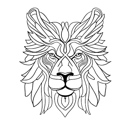 Epilepsy Awareness Ribbon Formed By An Intricate Eagle And Lion Design