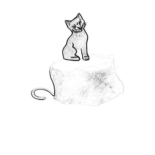 A Tattoo Of The Black Cat Stand In Front The Panther