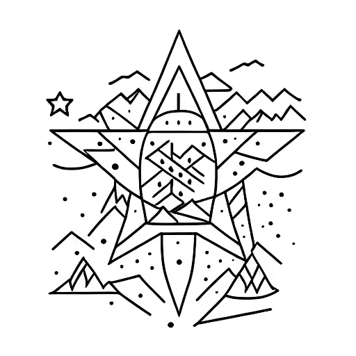 Mountain With 3 Stars