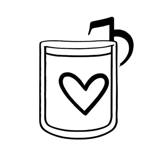 Whiskey Tumbler Heart Music Note