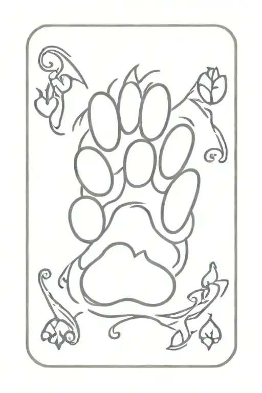 Western Paw Print Playing Card