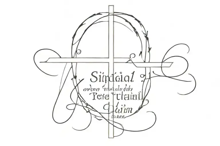 Biblical Quote With Cross