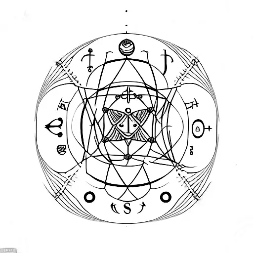 A Minimalist Design Of A Basketball With The Virgo Horoscope Symbol As The Pattern On It