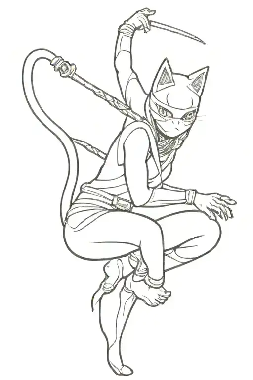 Female Anthro Ninja Cat