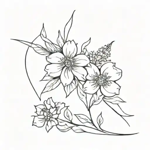 New York And Virginia Flowers Intertwined