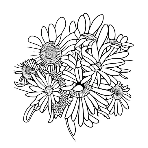 Aster Flower 2 Daisies And A Lily Of The Valley