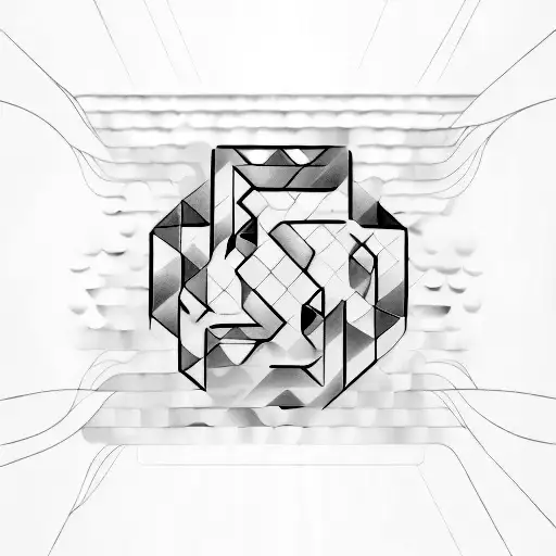 The Gold Ratio Fibinachi Symbol But Make It More Abstract Art