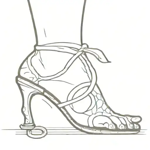 Human Foot Stepping On Snake Head With Snake Bite On Heel