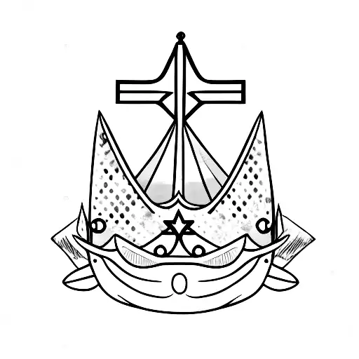 Shark With S Crown On A Glory Style