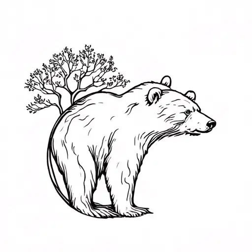 Bear And Tree Of Life