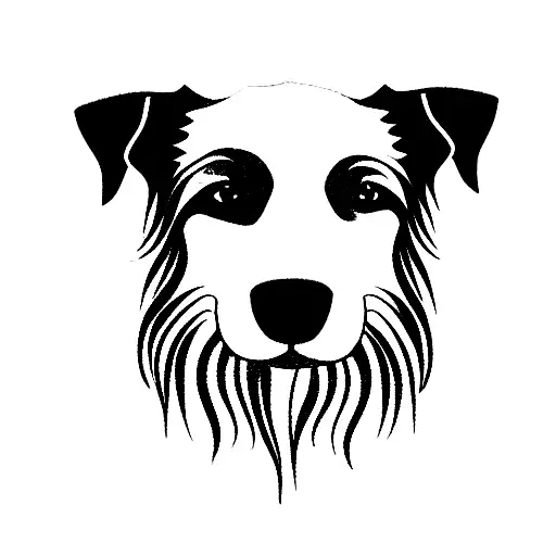 Fine Line Design Of Border Collie Ears Only No Head