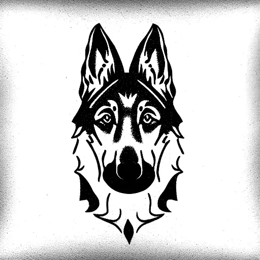 German Shepherd Dog Head