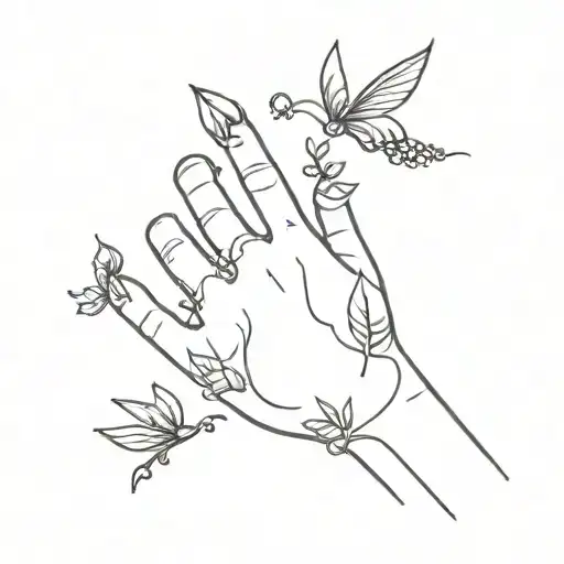 Selection Of 5 Tiny Linework Tattoo Ideas That Can Be Placed On The Fingers Of A Creative Writer