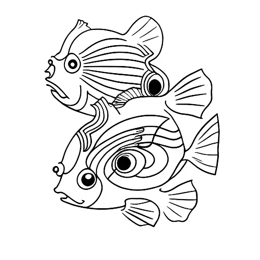 Minimal Fish Tattoo Without Fill