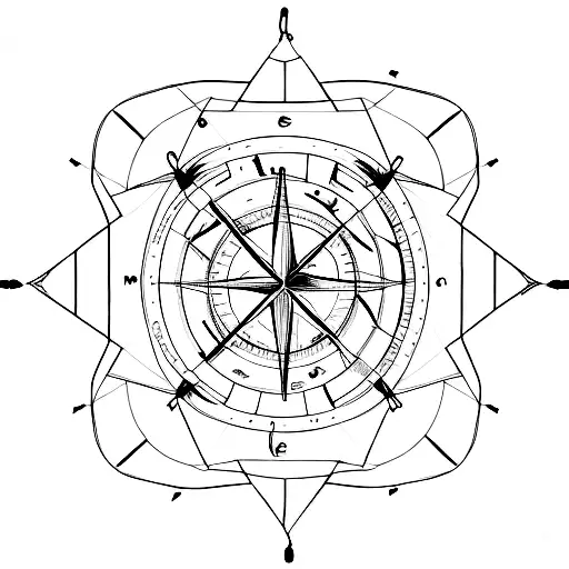 Camping Tent Inside Compass