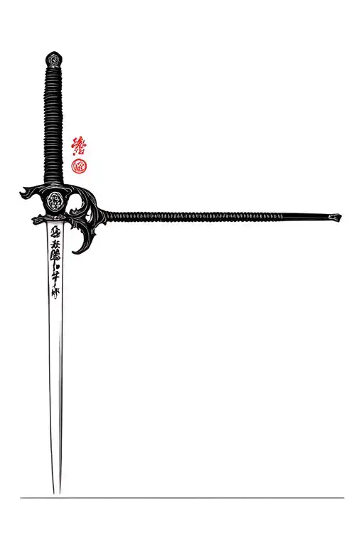 Katana With Background With A Put