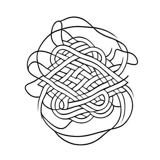 A Minimalist Tattoo Of A Fishing Net Woven With Digital Wires