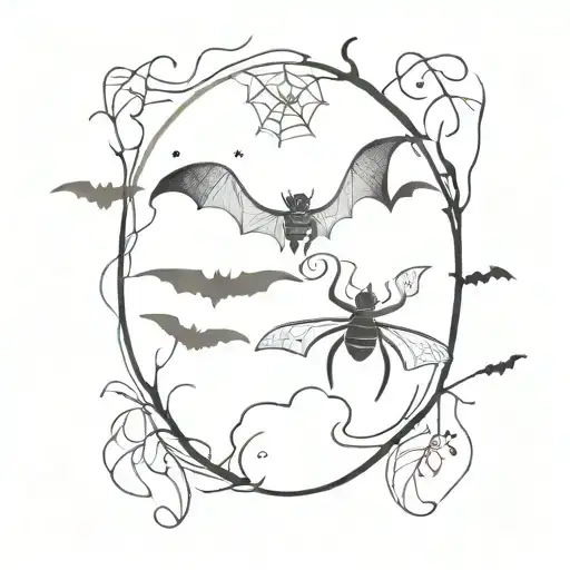 The Word Everleigh With Bats And Spiders