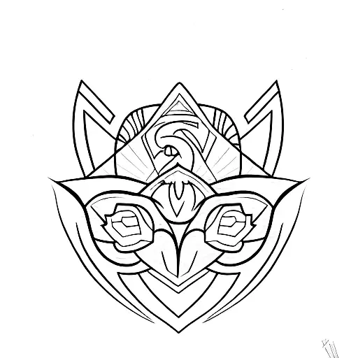 Batman Symbol Incorporated Into A Minimalist Flower Design