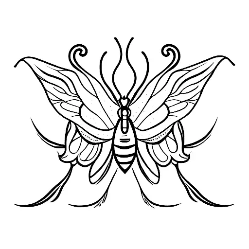 Moth With Damaged Wings