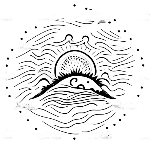 Palm Trees With The Sun