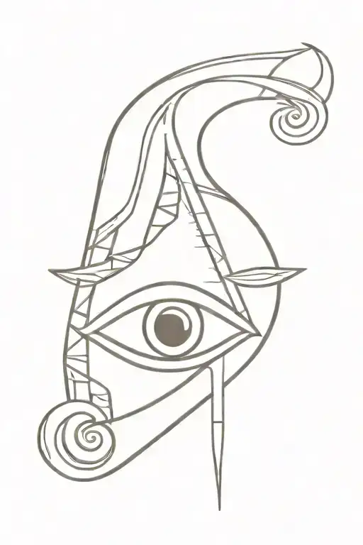 Eye Of Horus Inside Of Ankh
