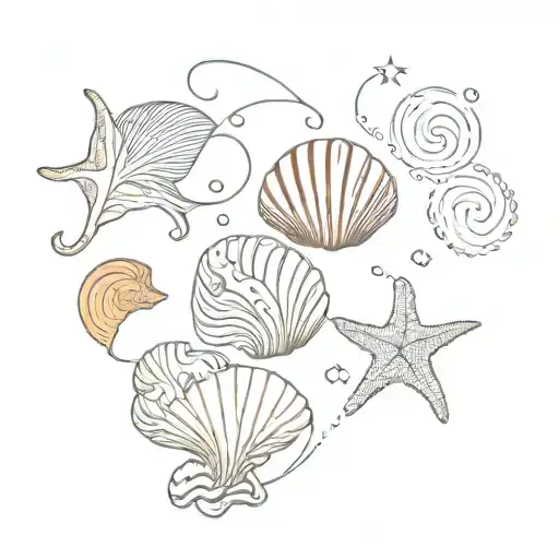 Ocean And Shell Pattern