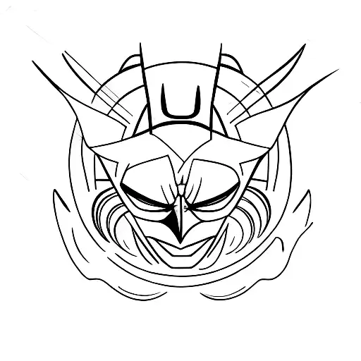 Batman Symbol Incorporated Into A Minimalist Flower Design