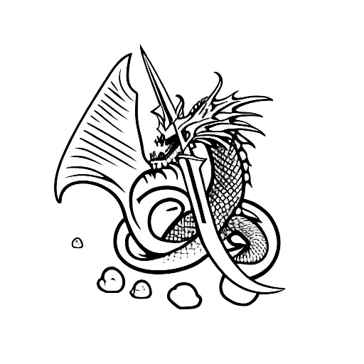 Dragon Wrapped Arround Sword