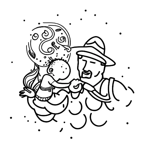 Father Lifting Daughter