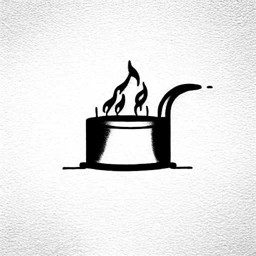 Fire From Pan And Music From Kitchen