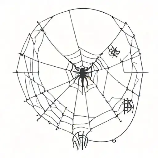 A Spider Web Design Incorporating The Initials Of The Client's Son's Name