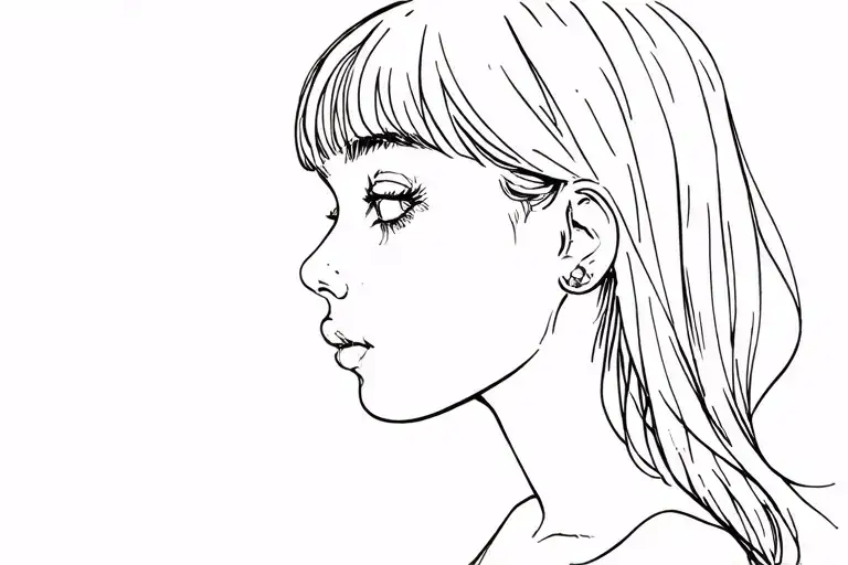 Emo Girl Side Profile